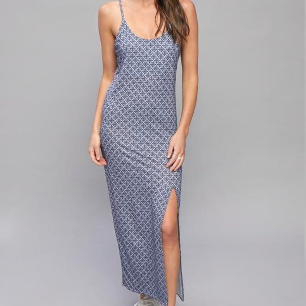 Tigerlily Samara Alondra Slit Dress Dusk Blue